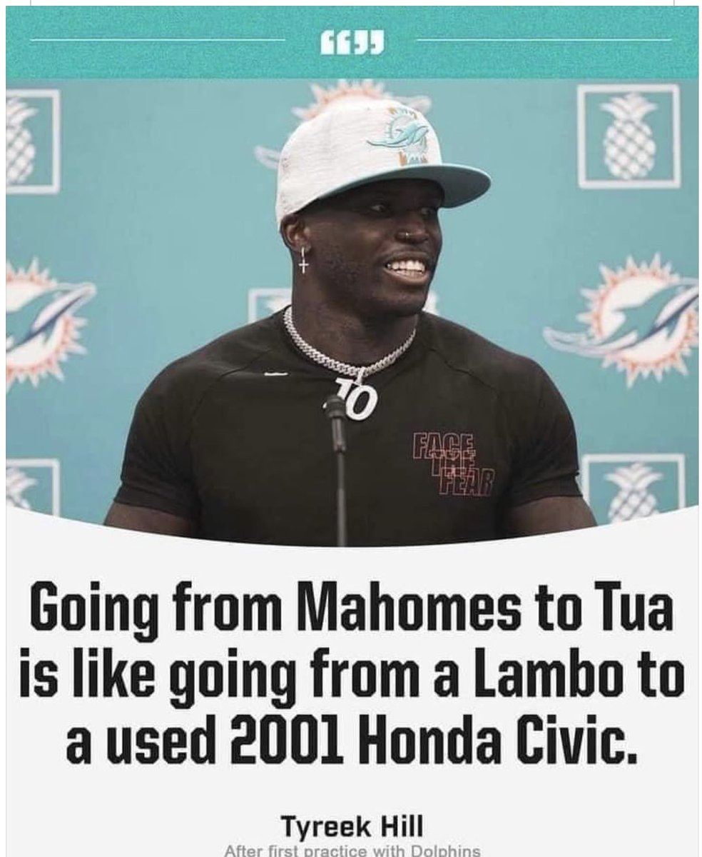 #TyreekHill now realizing what he had with the #Chiefs really?