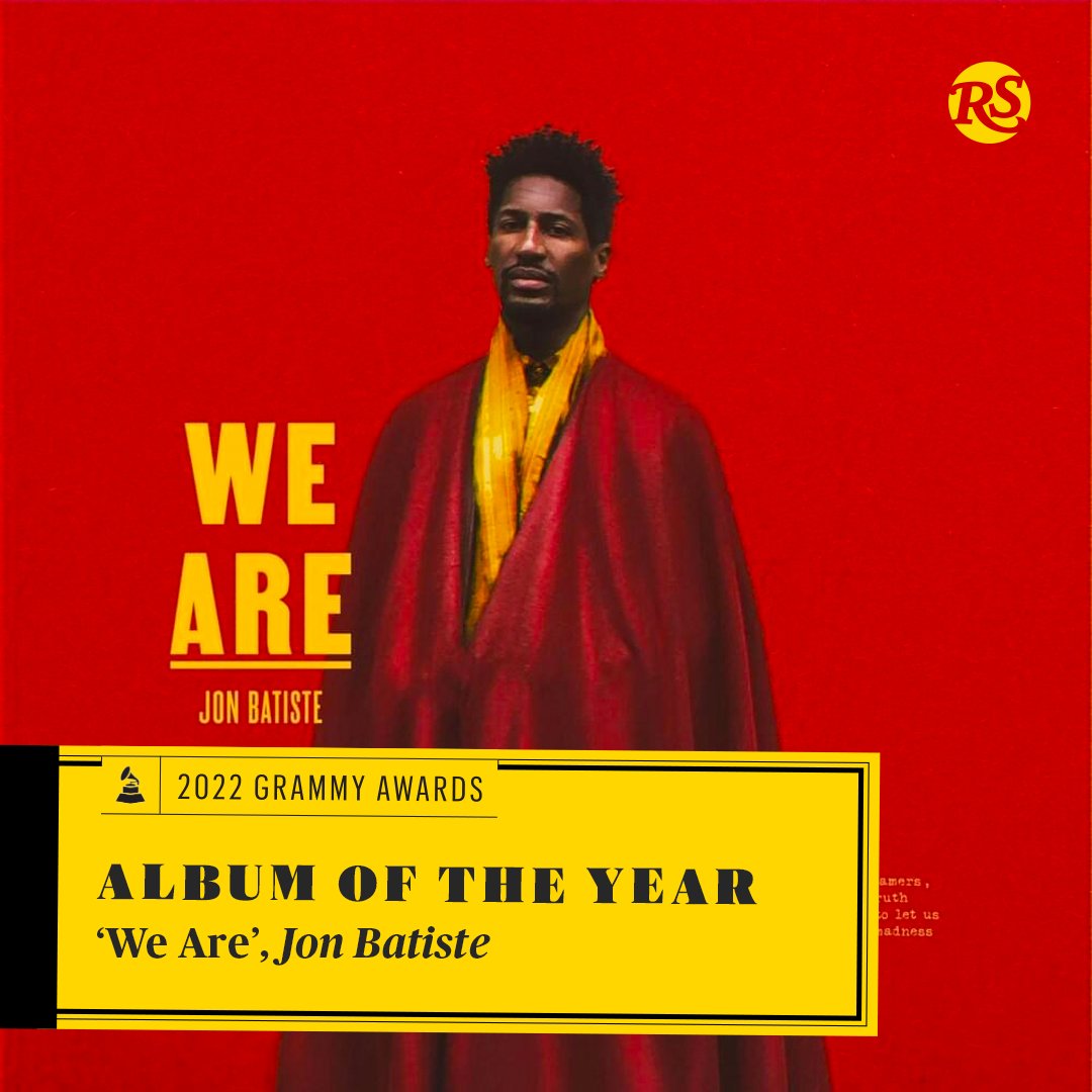 RollingStone's tweet photo. .@JonBatiste wins Album of The Year #GRAMMYs 

all #GRAMMYs winners so far: https://t.co/EFNBpGpMrn https://t.co/HKLRedhG4U