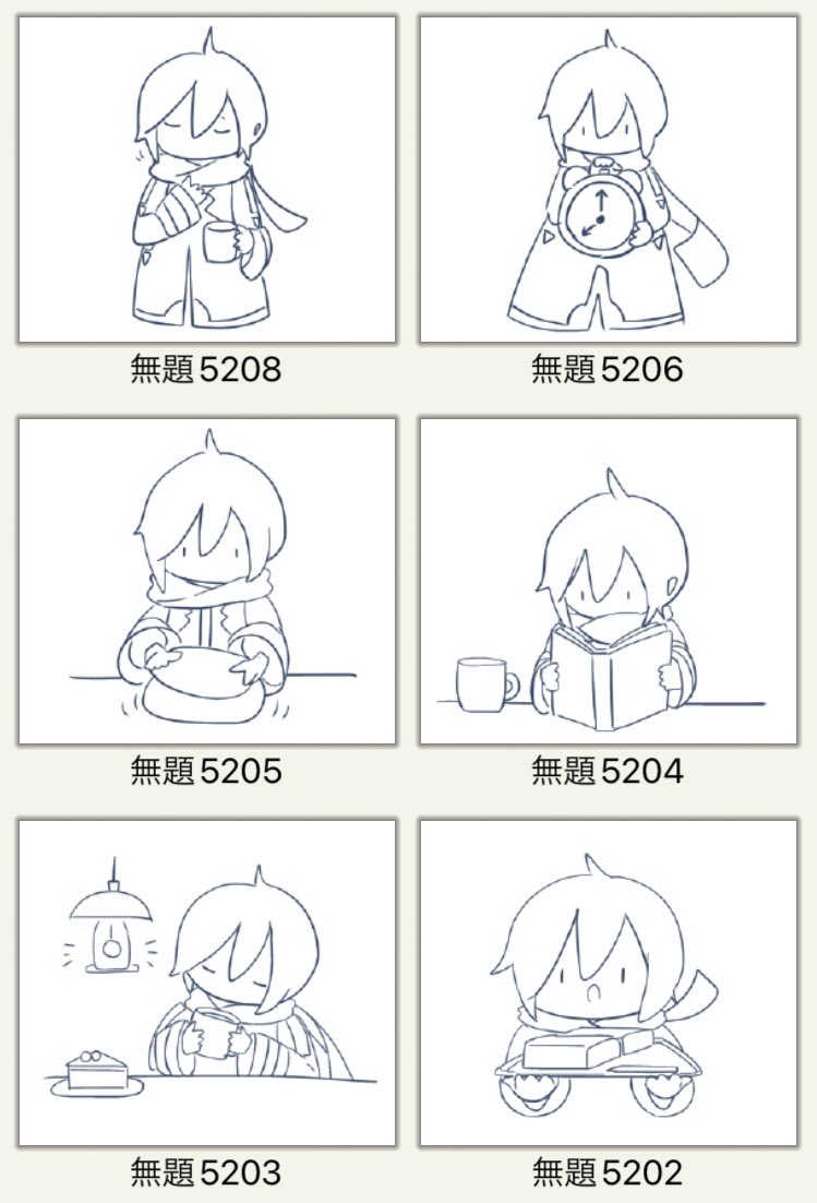 線画12枚 