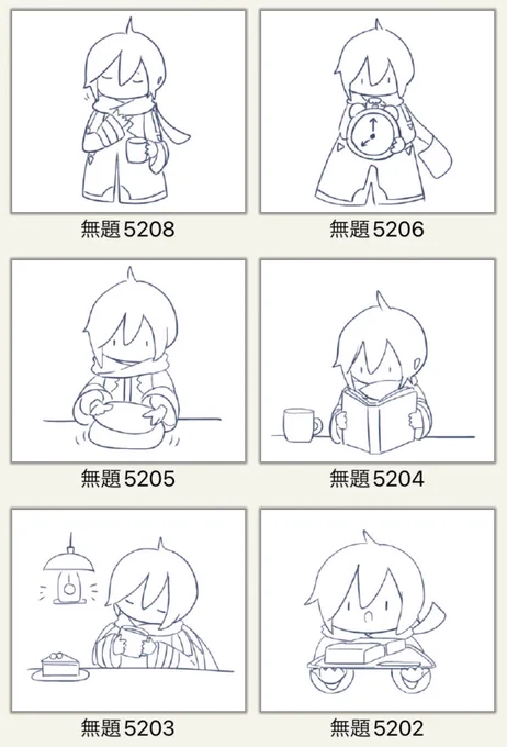 線画12枚 