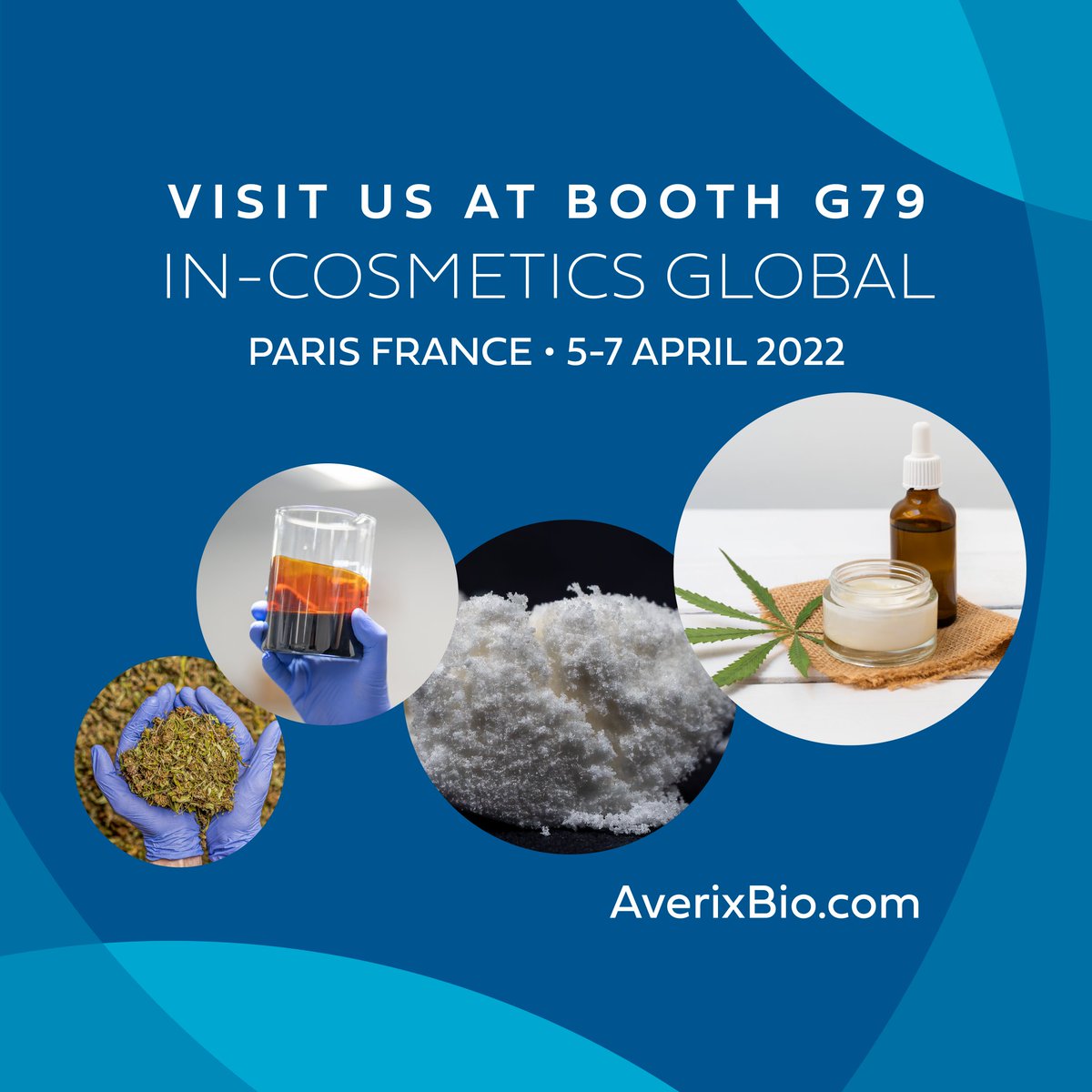 Averix_Bio's tweet photo. We're looking forward to seeing you @incosmetics this week! Did you know our pharmaceutical grade CBD isolate has an INCI name? Set a meeting here https://t.co/WCNmZIQyxI to discuss further!
#incosglobal #cosmetics #cbd #dermatology #incosmeticsglobal2022 https://t.co/yXeQVnKEvc