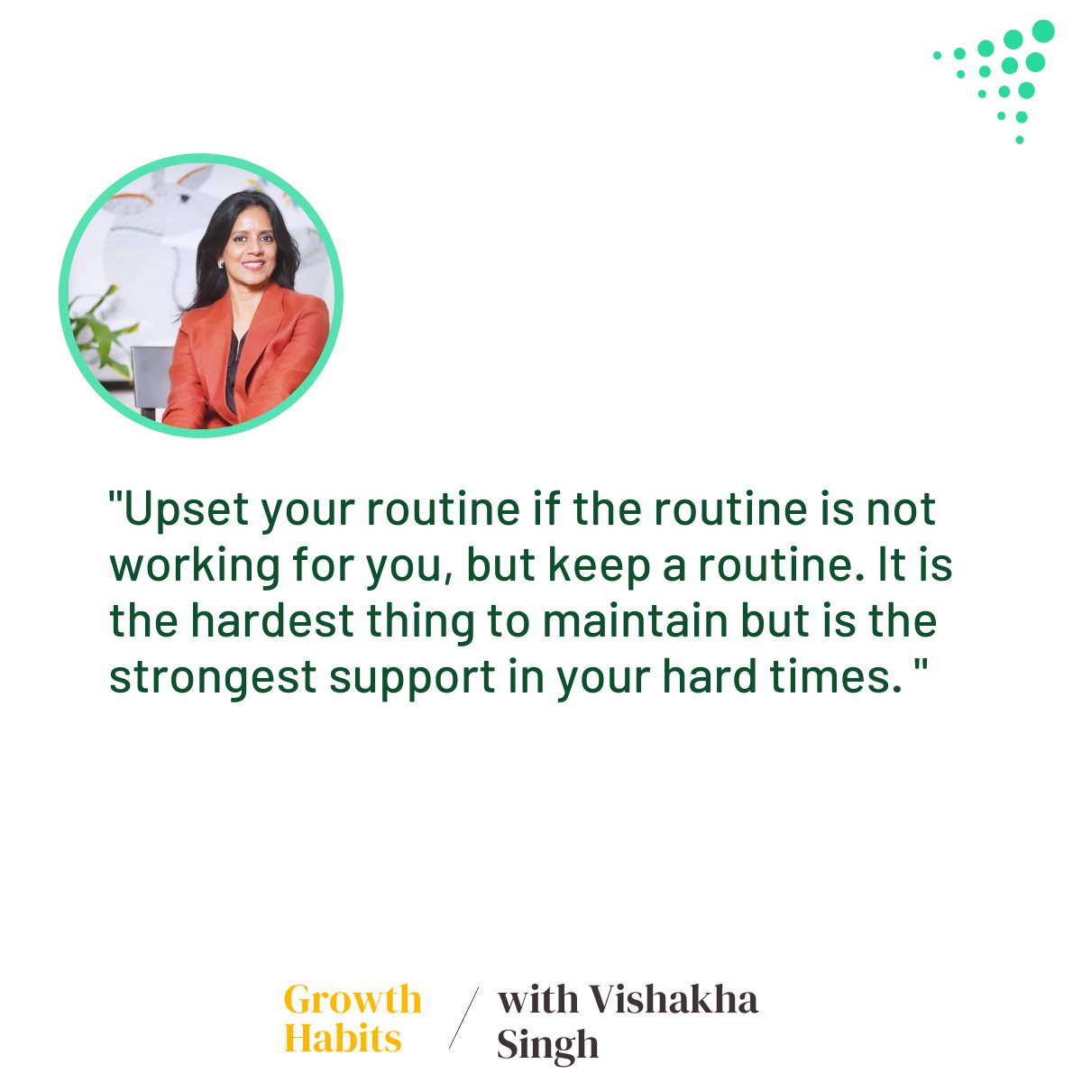 vishakhasingh's tweet photo. Your routine manages your productivity, but sometimes the routine can become lazy. In that case, change your routine, play with it, it will feel like upsetting but when you get back to the new routine or the old routine in a new avatar, it will work for you. https://t.co/c7a2D27zSk