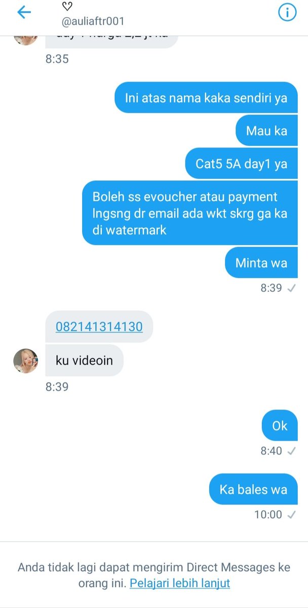 abelbell99's tweet photo. HATI HATI UNTUK YANG MASIH CARI TIKET JUSTIN BIEBER YA! INI SALAH SATU PENIPU YANG JUAL CAT5 
Rek BCA 2020409161 an AULIA FITRI 
Sekarang sudah ganti nama akun. Tolong dishare ya supaya tidak ada yg jadi korban lagi 
#JustinBieberinJakarta
#JusticeWorldTourJKT https://t.co/Z4FlcjYTGE