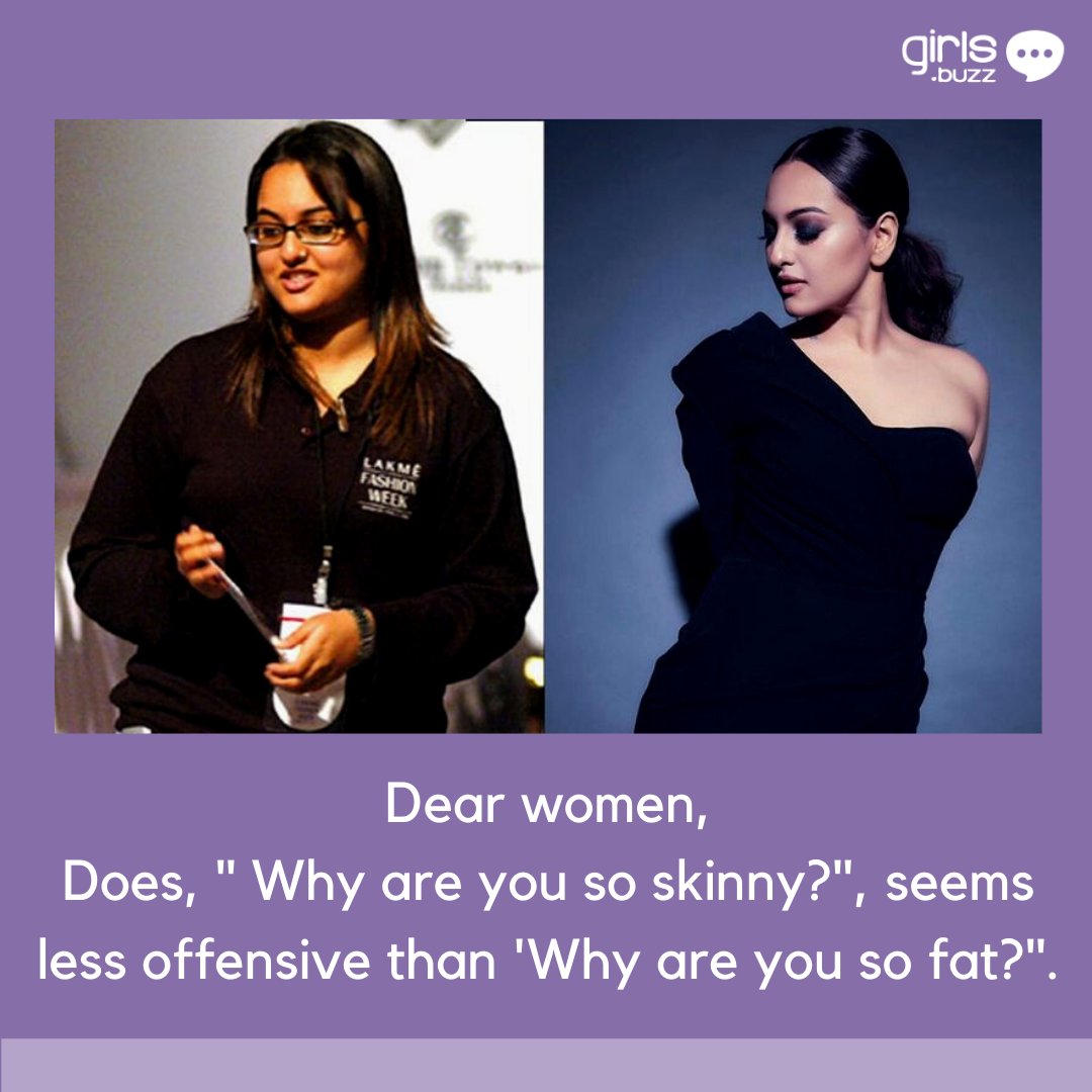 GirlsBuzzIndia's tweet photo. Body shaming is body shaming. Telling somebody they're too skinny and they should eat more, is exactly the same as telling someone they eat too much and need to lose 
weight!!
 #bodyshaming #bodyshamingisforlosers #women #weightloss #weightissues  #weightgain #weightisweight https://t.co/XK2T2kxKO3