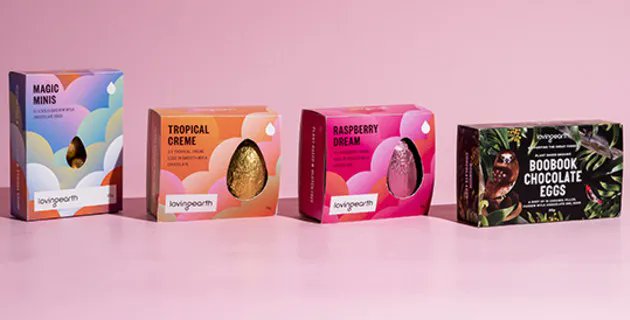 #RegenerativeChocolate company <a href="/lovingearthchoc/">Loving Earth</a> has introduced new flavours to its #EasterRange and brought back familiar favourites, all presented in vibrant, #HomeCompostablePackaging buff.ly/3IVrHnd #SoulStudio