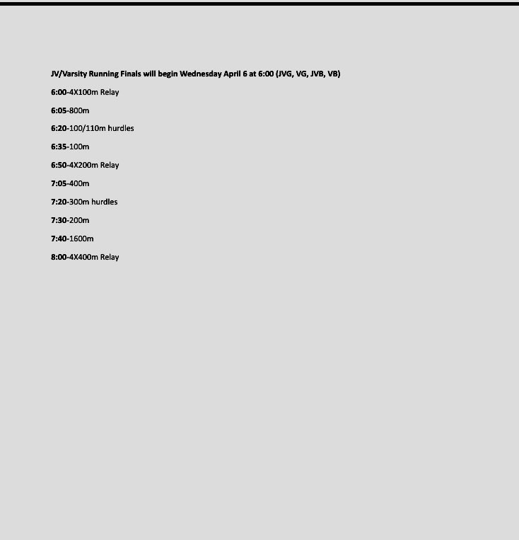 RCISDTRACK's tweet photo. Order of Events for District 28AAA Track Meet https://t.co/3X2KalQULI
