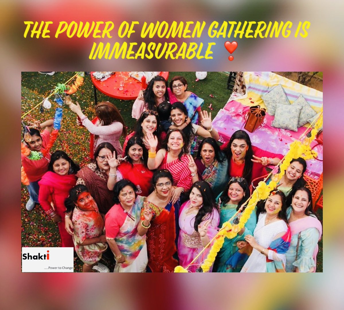 ShaktiWomenOrg's tweet photo. The power of women gathering is immeasurable ☺️❣️🙌🏼👍🏽 many would agree with this ✌️ #shaktiwomentribe #ganguarfestival #happygangaur #indianfestival #shaktipowertochange #womentribe https://t.co/ga0o2YiRRK