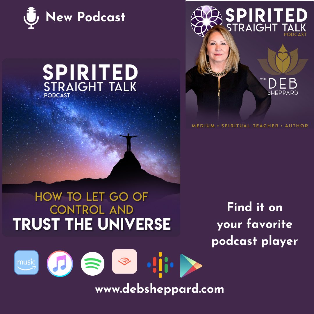 If you feel like you have to be in control of how to obtain prosperity, love or health, could it be that you are feeling unsafe? Let us explain on this Spirited Straight Talk podcast.bit.ly/3LvtbGy #psychic #letgo #lettinggo #lettinggoofcontrol #psychicmediumdebsheppard