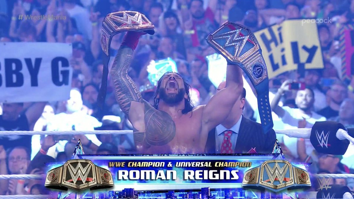 Undisputed Champion. #RomanReigns

#AndNew #wrestlemania