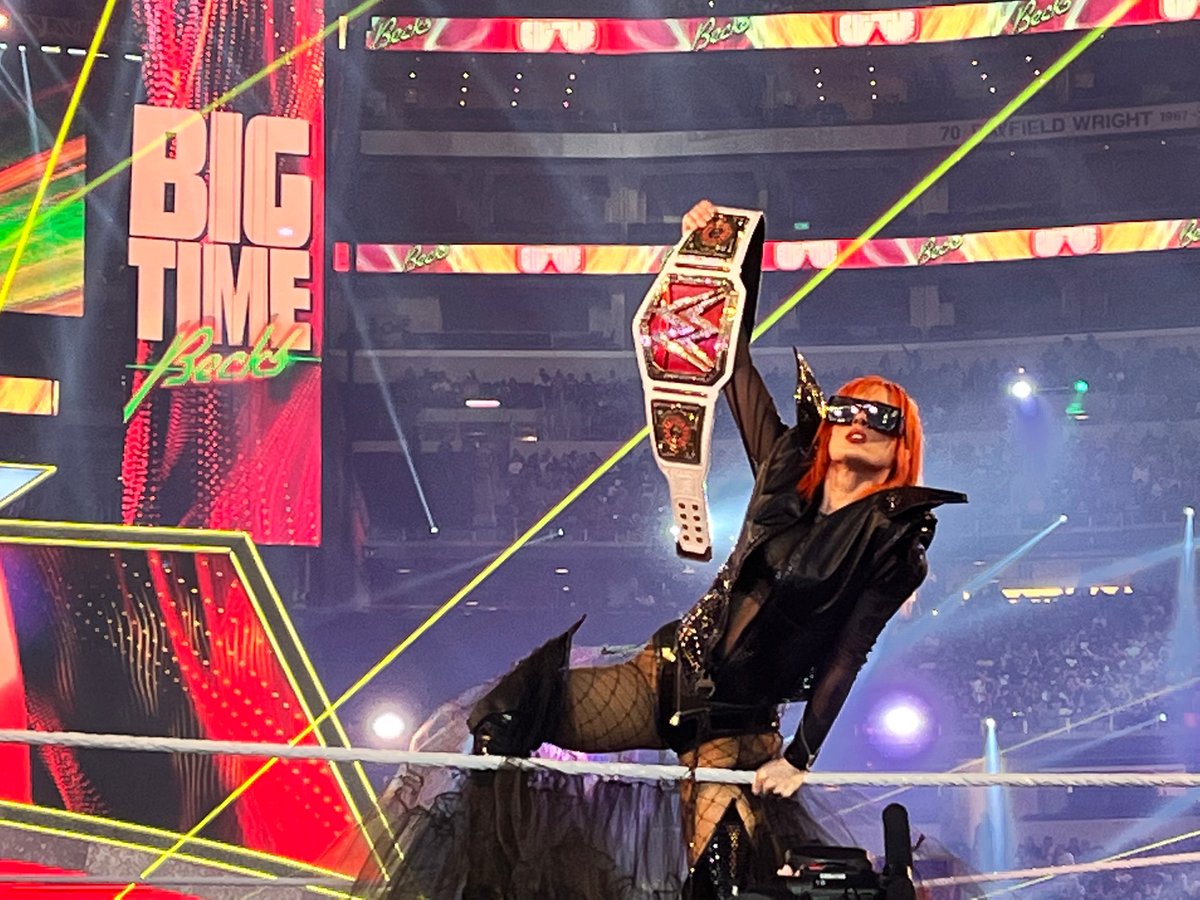 BeckyLynchWWE's tweet photo. The real biggest match in #WrestleMania  history. 

She came with an army. I came alone. 

And I’ll come back even stronger. https://t.co/HFS0MNMVhW