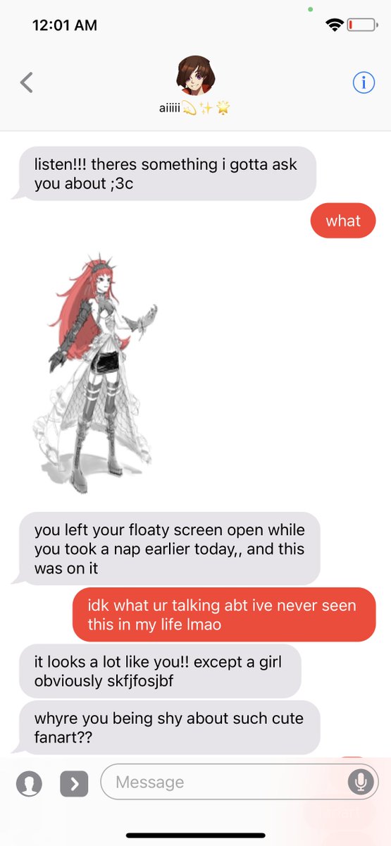 NijitoTheGame's tweet photo. kira TOOK MY PHONE and DELETED this chat so i had ami get it from KIRAS phone in the cloud ☁️ (or whatever fancy schmancy techy stuff it is that she did) -ai💫

#indiedev #indiegamedev #gamedev #texts #smau #NIJITO https://t.co/fpfq2zQZgI