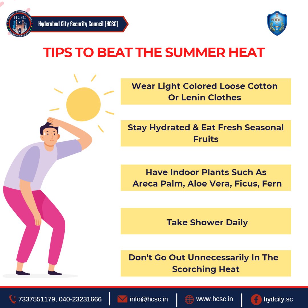 Tips To Beat The Summer Heat

#summer #heatstroke #sweat #summerheat #beattheheat #tips #summerseason #heatwave #summertime #hotweather #sunnyday #sun #scorchingheat #summers