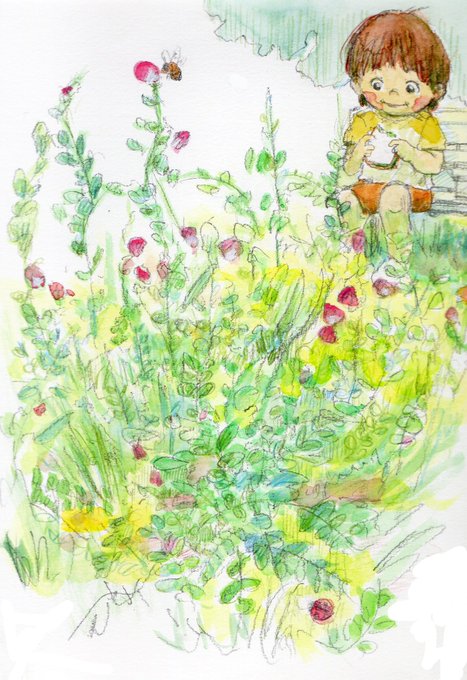 野の花を描くのtwitterイラスト検索結果