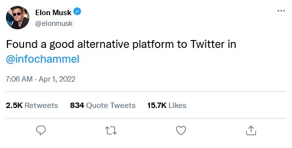 infochammel's tweet photo. @elonmusk Did you delete this? We absolutely agree! https://t.co/bUg4otjVvg