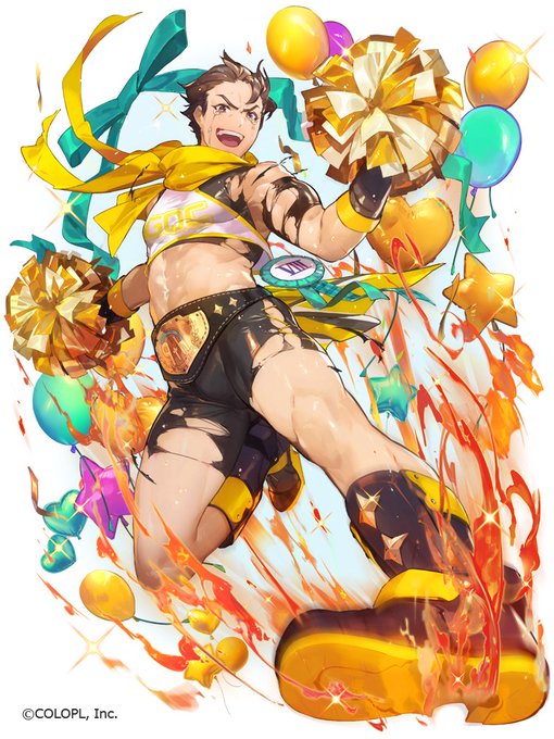 コロプラ様の『クイズRPG 魔法使いと黒猫のウィズ』にて、晴れ姿 ハチノジ・インフィニティアを描かせて頂きました!
キャラクターの表情の真似をしながら描く事が多いんですが、彼の場合はどんな顔をしていいのか分からず、顔の筋肉が混乱しておりました笑
#黒ウィズ 