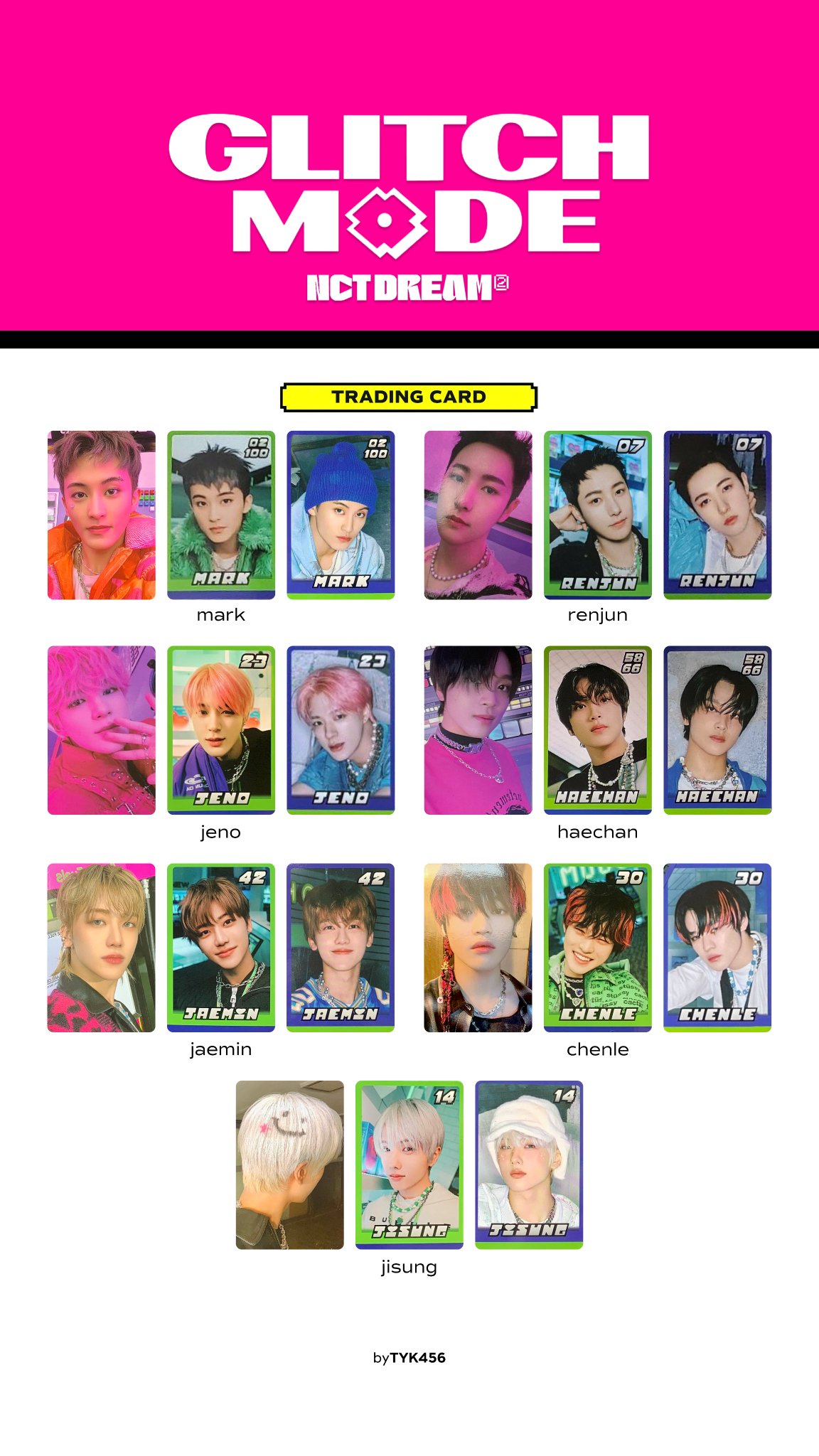 t 🌸 on Twitter: "NCT Dream Glitch Mode pop-up store trading card