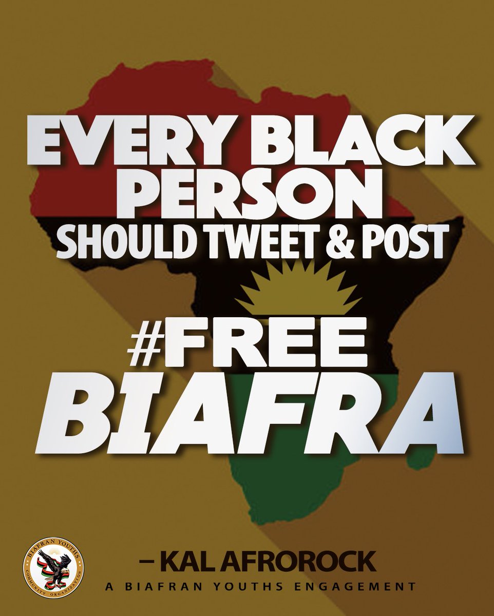 ARISE AFRICA & TAKE BACK WHAT BELONGS TO YOU

Not only BIAFRANS b/c freedom of BIAFRA is a freedom to Africa.
Therefore this post should trend on Twitter& other social media platforms.
WE MOVE......
#FreeMaziNnamdiKanuNow
#FreeMaziNnamdiKanuPrisonerOfConscience
#FreeBiafraNow