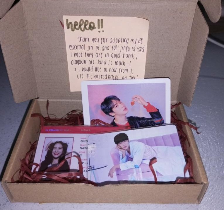 4achie's tweet photo. #mails4achie 🛍️
Jihyo and Jin arrived safely po, @woniesfavcart! secured packaging po and i luv the freebies! thank u so much po! til our next transaction po^^
#clynfeedbacks https://t.co/V2I92SlzRl