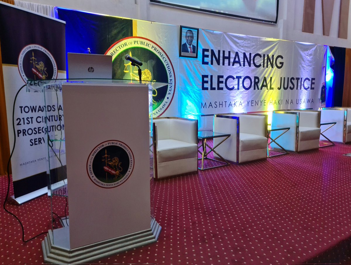 ODPP_KE's tweet image. Today, 4th April, 2022 @KSG Nairobi, the stage is set!

1. Launch of the ODPP Compendium on Electoral Justice! 

2. One week training for over 100 prosecutors &amp;amp; stakeholders on Prosecution of Election Offences &amp;amp; Hate Speech! #HakiNaUsawa #ODPPElectoralJustice