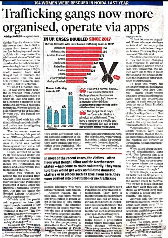advityabahlTOI's tweet photo. Big city dreams were all she was about. So, in 2018, a woman from Assam packed her bag and came to Noida with the promise of a job. Instead, she was “sold” to a 55-year-old businessman who raped and tortured her for four years in a highrise in the city

https://t.co/aVCRBrDBEp https://t.co/ozq2sJ1hBp