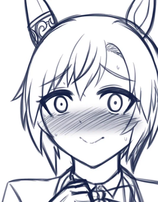 何かこの表情、描いてて脳汁出た。
#セイウンスカイ 