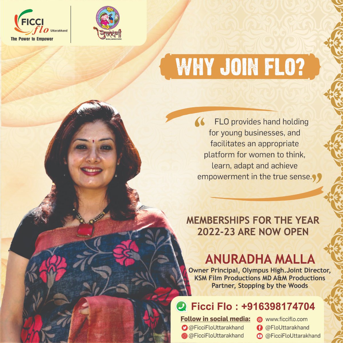 nehadun's tweet photo. Why Join FICCI FLO? 🗨
"Provide platform for young business Women's "
Membership for UK Chapter for year 2022-23 are open now.
Contact 6398174704 📲
#oneflo #ficciflo https://t.co/Use4uxRvYY