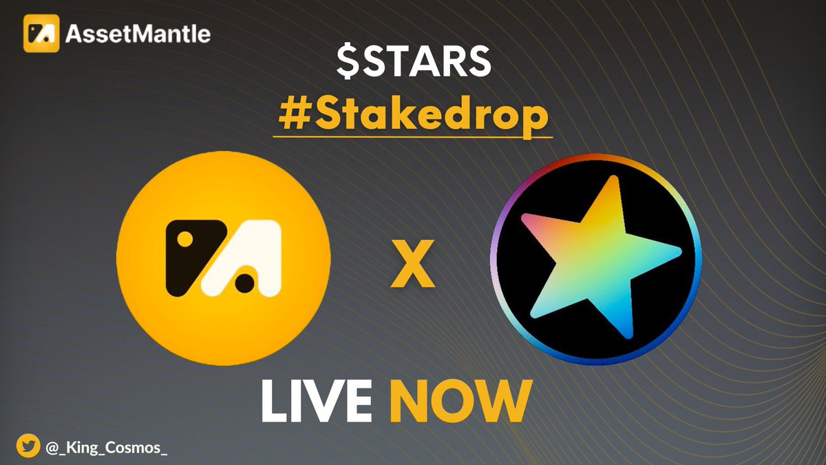 _King_Cosmos_'s tweet photo. ⭐ $STARS Fam! #Airdrop alert!

Did you know that @AssetMantle is currently holding a #Stakerdrop campaign with @StargazeZone &amp; stakers will get free $MNTL.

✅ Stake your $STARS
✅ Submit the Magic Transaction
✅ Enjoy the rewards 🚀

Claim yours now:
🌐 https://t.co/TpvmlRQO76 https://t.co/ehTi4Mw7FR