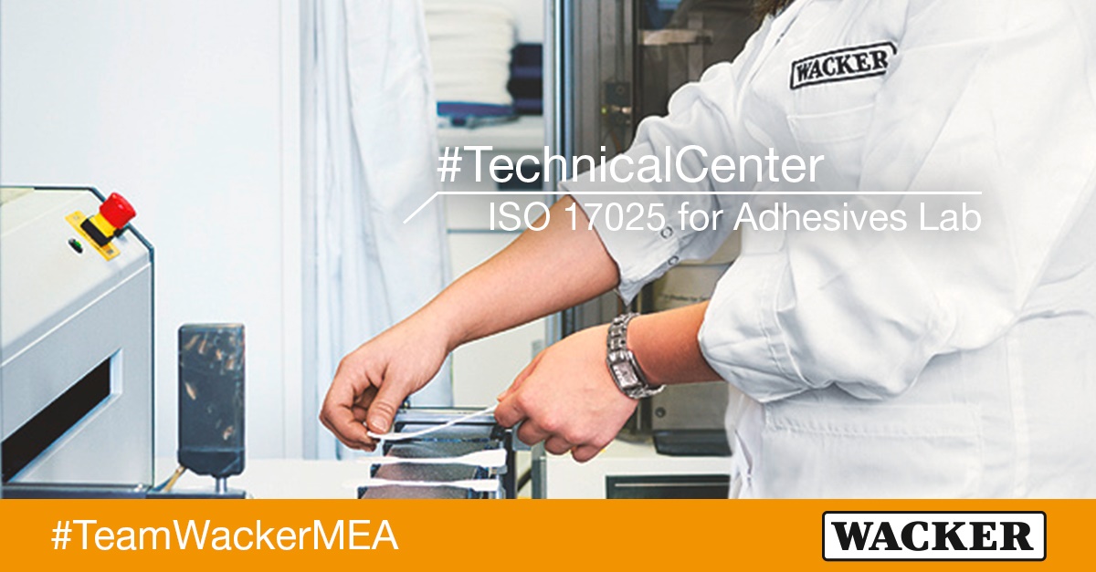 wackerchemie's tweet photo. #WackerMEA’s #TechnicalCenter is always state-of-the-art. Our latest achievement: We have extended ISO 17025 to the adhesives lab. This is the first ISO certification for this lab. Additionally, we included new tests for adhesives.
More details: https://t.co/BuygpZSahw https://t.co/e7Ba3nrhR6