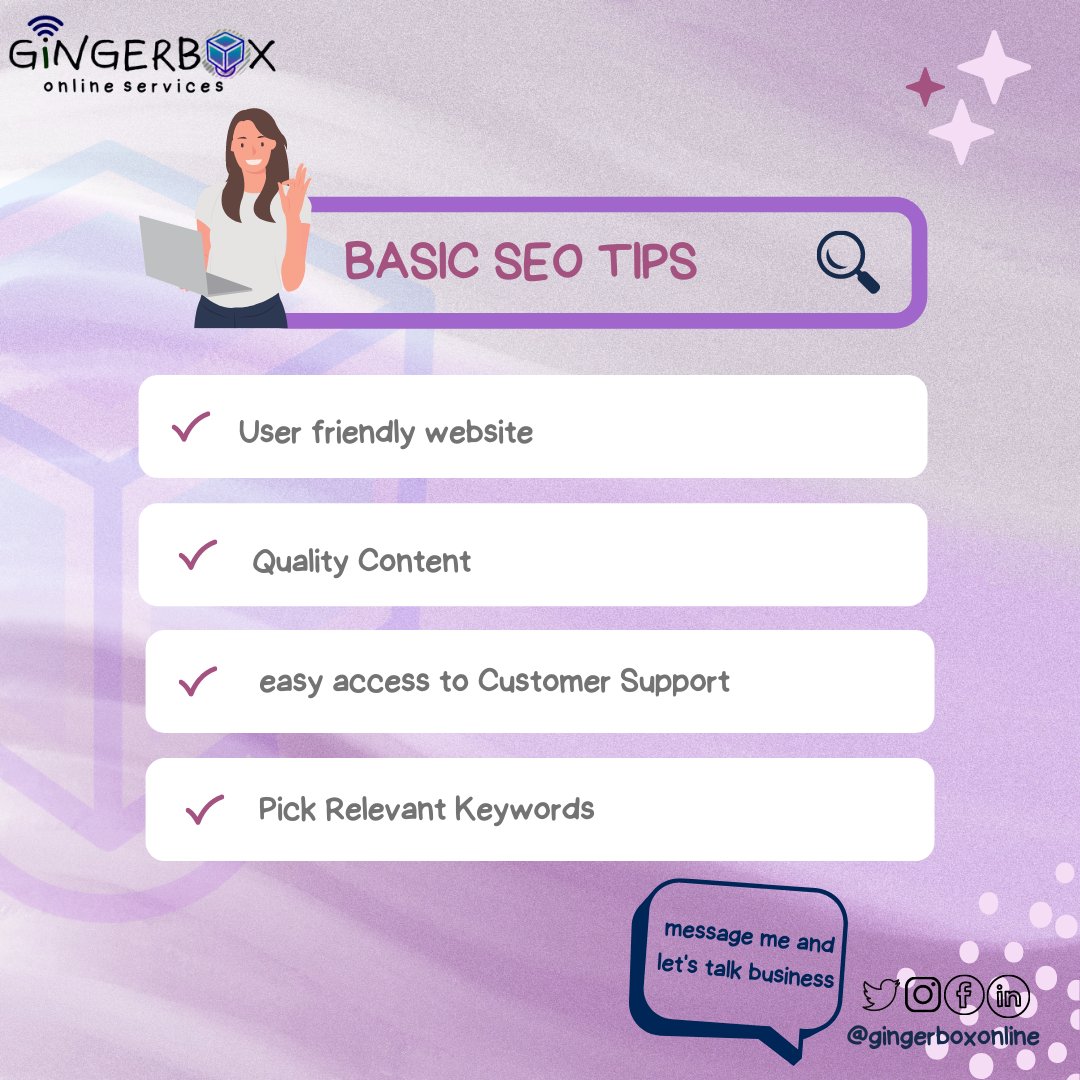 gingerboxonline's tweet photo. If you are a business owner or marketing manager, knowing what is a Search engine optimization (SEO) is can help greatly in building your business brand.   🛠️ 

#gingerbox
#gingerboxVA
#gingerboxSMM
#inboundmarketingblog
#searchengineoptimization
#inboundmarketing
#seo https://t.co/JP1V7EIP2Q