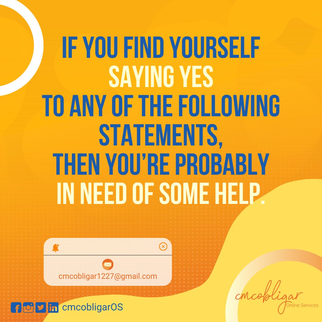 cmcobligarOS's tweet photo. Now that you know what a social media manager does, it’s time to determine if you actually need one.

Guide questions here: https://t.co/PKLMQmbzEF

How many YES did you get? 😁

Need one? Drop me a message.

#cmcobligarOS
#smmmanager
#socialmediamanager
#socialmediatips https://t.co/gE4talyZ1F
