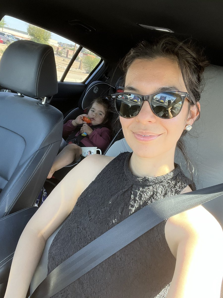 The first car selfie with my daughter in it. This is official my favorite car selfie forever 🤍🤍
