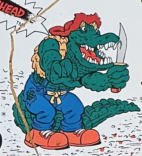 Closeup of Leatherhead™ a half-human half-crocodile (or maybe alligator) character from TMNT wallpaper.

