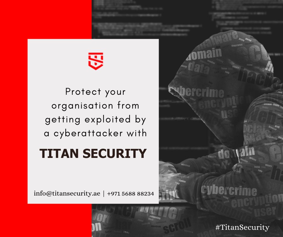 Titansecllc's tweet photo. Choose Titan security as you Cyber security partner to protect your network from getting exploited.
For more info, contact us at info@titansecurity.ae | +971 5688 88234 or visit https://t.co/MgpkeZTMvx
#cybersecurityservices #cyberattacks #titansecurity #titansecurityae https://t.co/gika1g1S72