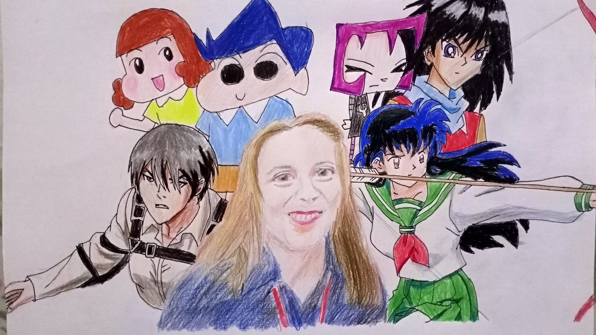 narudraw775's tweet photo. Para nuestra actriz favorita @AnaLobo78 aún que un poco tarde un detalle en honor a su día especial 🎂🎂🎈🎈🎊🎊 con todos los personajes que dio con su magnífica voz Feliz Cumpleaños 🎂🎉🎂🎉 #doblaje #MikasaAckerman #Kagome #inuyasha @FansDesdoblados #inuyashos #Yashahime https://t.co/NbAGe3x414