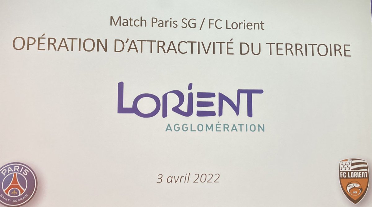 vincentsalimon's tweet photo. 👌 initiative de @FabriceLoher, Maire de @VilledeLorient, avec le pacte d’attractivité de @LorientAgglo. Animé hier avec @LoicFery, Pdt du @FCLorient, lors de #PSGFCL, &amp; la rencontre de partenaires + acteurs dt Marc Prigent, notre concessionnaire #BMW #MINI local. 
Well done 👍 https://t.co/yEFlbRNM0S