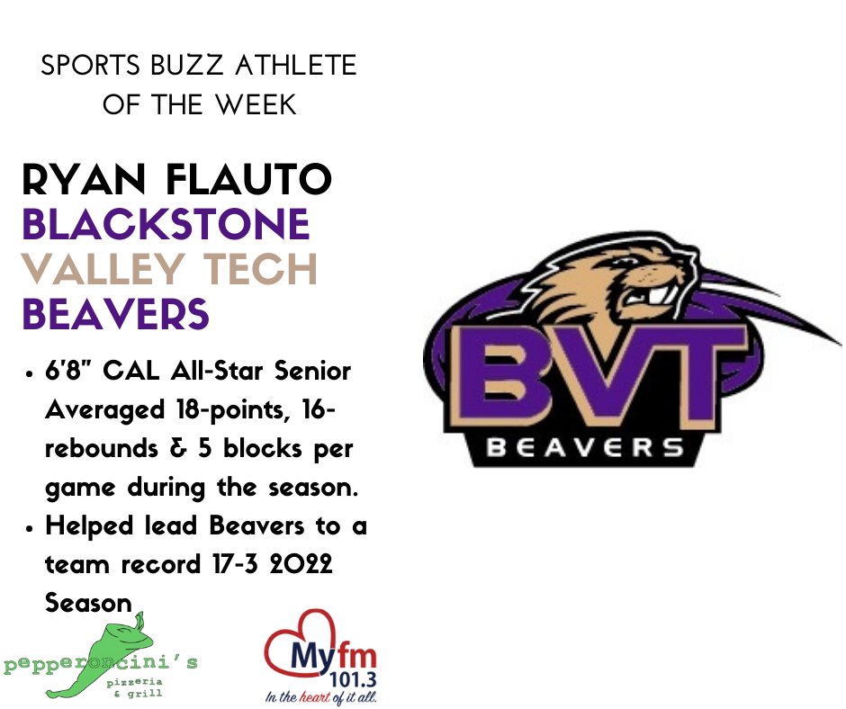 The <a href="/MyFM1013/">MyFM1013</a> Local Athlete of the Week is <a href="/RyanFlauto/">Ryan</a> of <a href="/BVTBeavers/">BVT Athletics</a>