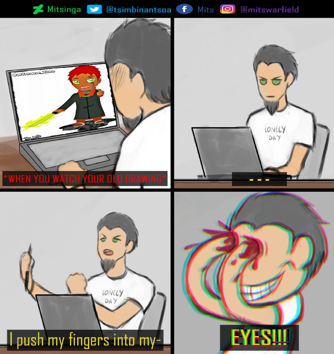 tsimbinantsoa's tweet photo. Am I the only one? :3
#meme #cringe #oldrawing #comic #littlecomic #Slipknot https://t.co/3kPRPFvFBE