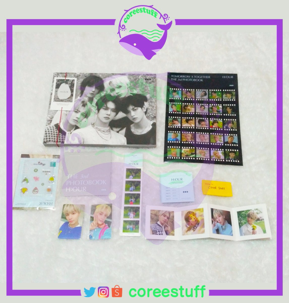 coreestuff's tweet photo. [READY STOCK] TXT 3rd PHOTOBOOK - H:OUR (SUNGCHEON)

🔗 https://t.co/NyZtYHSzyv

Available
• PC Taehyun
• PC Hueningkai
• Accordion Taehyun
• Bookmark
• Dvd
• Sticker
• Outcase
*cek status available di🍊

✅Good condi
✅Langsung CO / keep event
✅Nego tipis
🏡Jakarta https://t.co/QNW6UOHzge