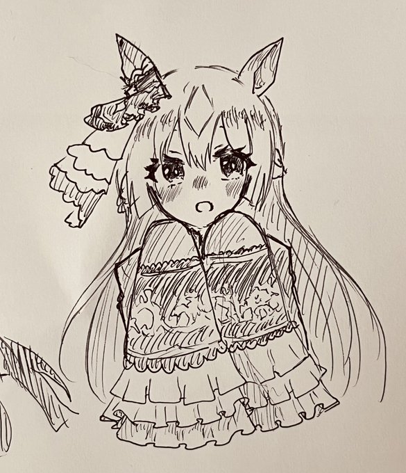 ボールペンの方が上手く描けてる気がする…() 