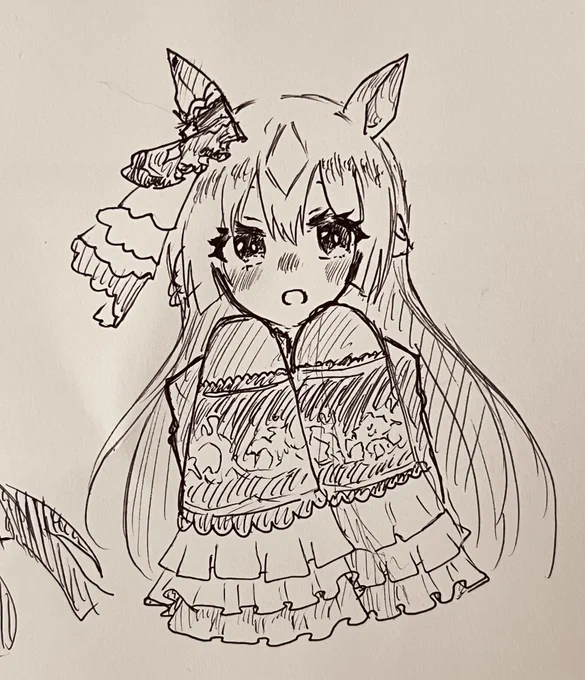 ボールペンの方が上手く描けてる気がする…() 