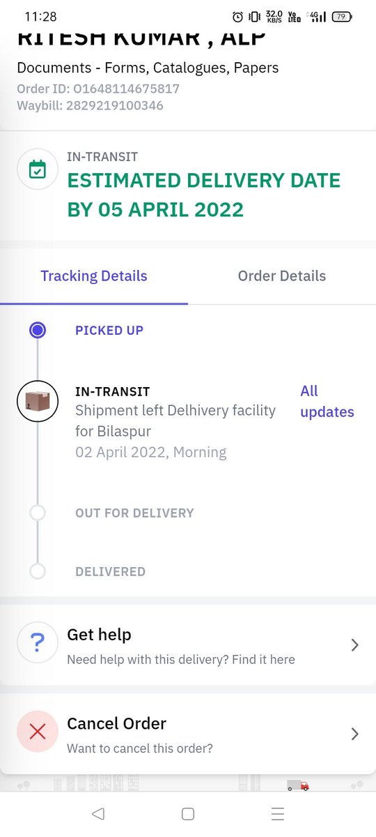 nitish402's tweet photo. @help_delhivery daily daily estimated delivery date ही change ho Raha hai shame on you delivery company,, my frist and last experience with you, https://t.co/dM6l1btLhK