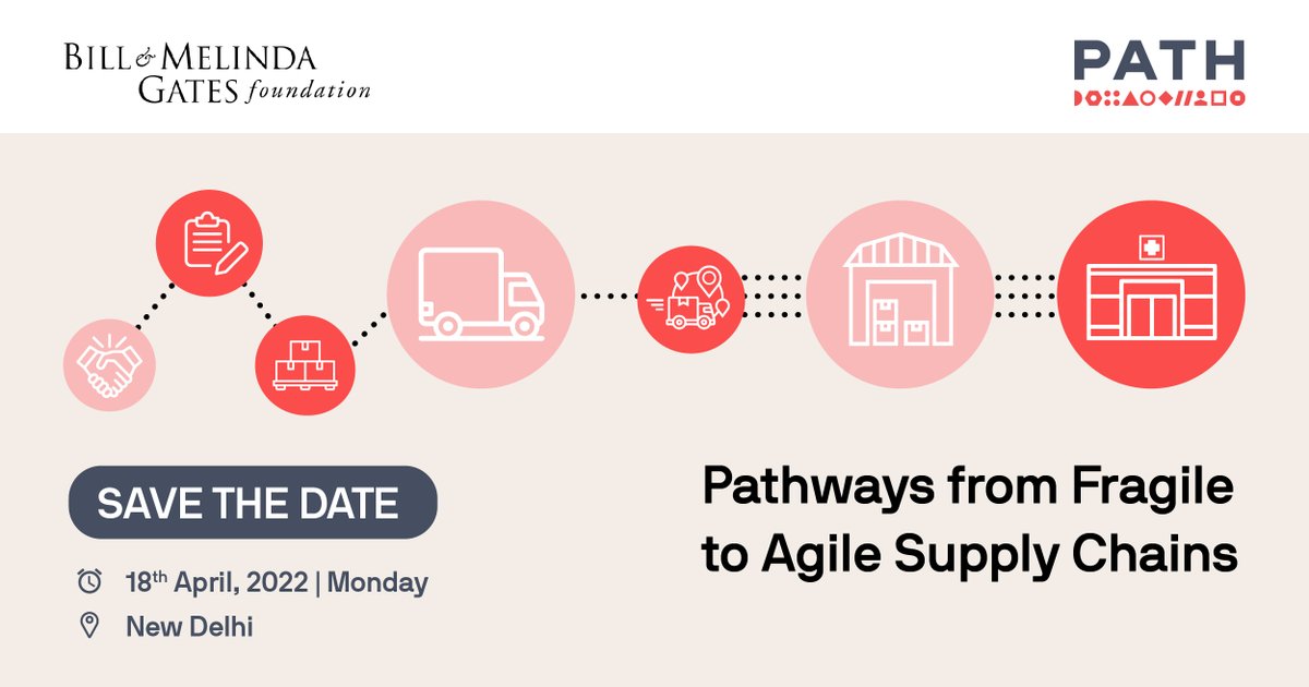 How do we safeguard #SupplyChain against black swan events like the #pandemic?🗓️18th April 2022.📢Save the date for 'Pathways from Fragile to Agile Supply Chains', the national dissemination event for <a href="/PATHtweets/">PATH</a> - #FamilyPlanning Supply Chain Strengthening project-India. #SRHR