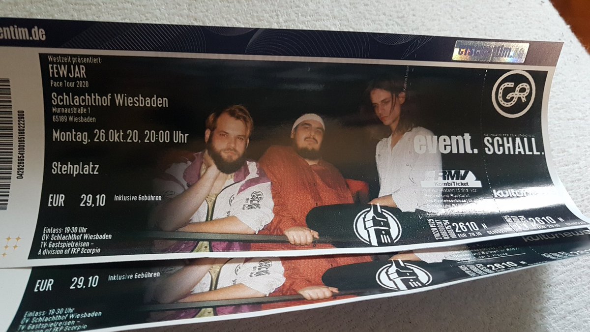 Shggy77's tweet photo. Krankheitsbedingt, kann ich jetzt leider doch nicht aufs @Fewjar (@andremoghimi,@fdnzr,@JakoJokomo)Konzert.
Verkaufe daher 2 Karten.
Wann: diesen Donnerstag, 07.04., Schlachthof Wiesbaden.
Sehr gerne auch für einen niedrigen Preis..
(Würdet ihr das retweeten?)
LG Theresa https://t.co/P6m0Li9IhF