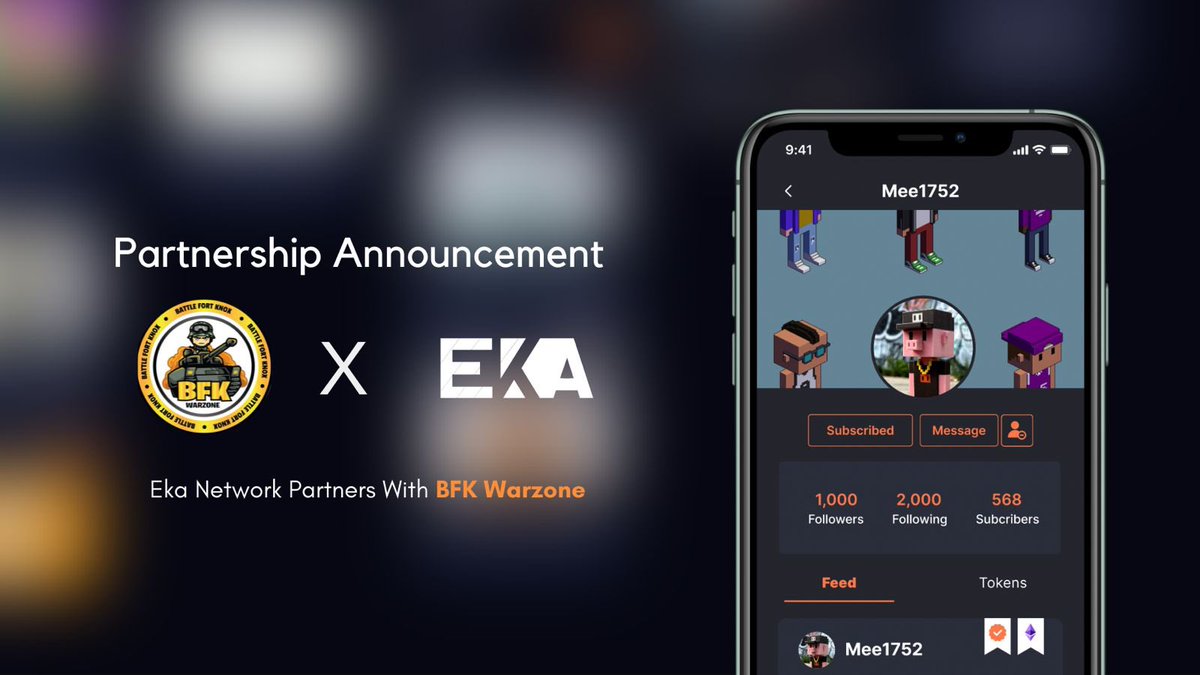 eka_network's tweet photo. We are proud to announce our new partnership with BFK Warzone🤝

BFK WARZONE is a P2E multiplayer shooting game built on #BNBchain

This partnership will be a push towards the adoption of utility NFTs 

[Tags]
#bfkwarzone #nftinvestor #nftsstories #nftcollection
#nftgram #NFT https://t.co/r7RLvURRaK
