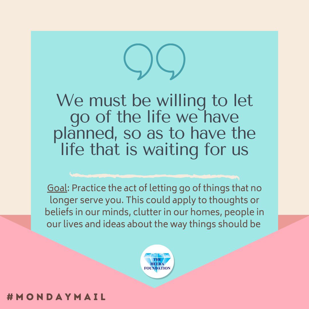 heerafoundatio's tweet photo. Sometimes, we find ourselves holding on to things that bring us comfort, but they may not be so good for us. Here's your reminder that it's okay to let go of things that no longer serve you, to make room for all the blessings that are just around the corner! ☀️🪴 💎#mondaymail https://t.co/7AYOXl96Ri