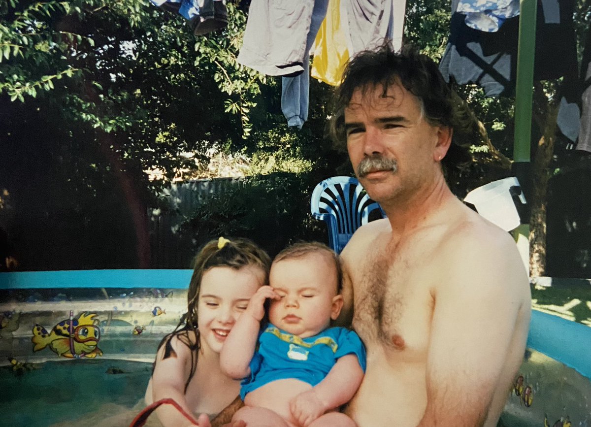 ash_suth_'s tweet photo. i love you dad. you taught me everything about union, love, acceptance, keeping up the good fight, resilience, playing tennis, getting shit tattoos, loving port adelaide despite their flaws, telling really long stories, having bushy eyebrows, and hating John Howard. https://t.co/eMsnimiPI3