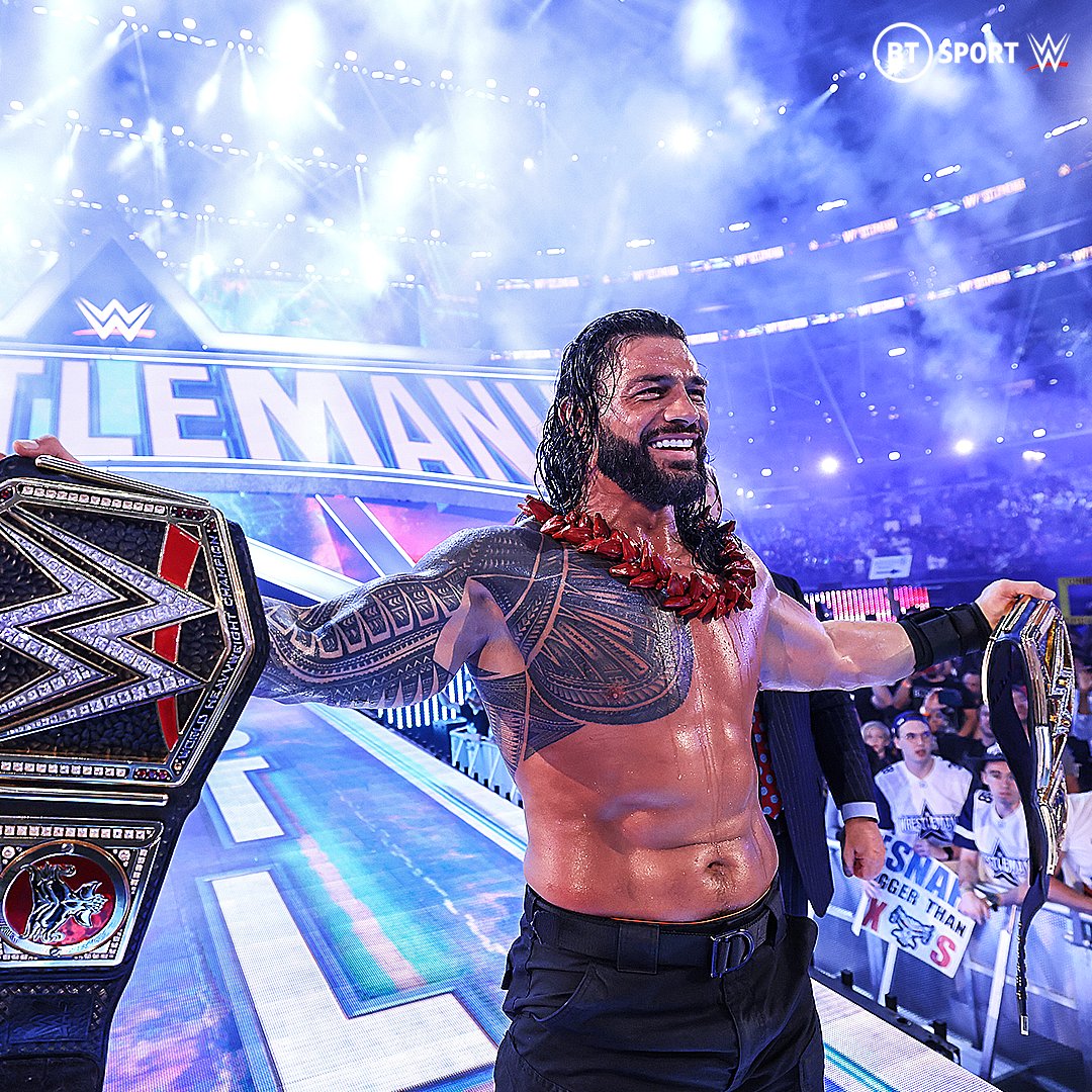 wweontnt's tweet photo. God Mode, achieved ✅

@WWERomanReigns #WrestleMania https://t.co/Ek4RNXHEKt