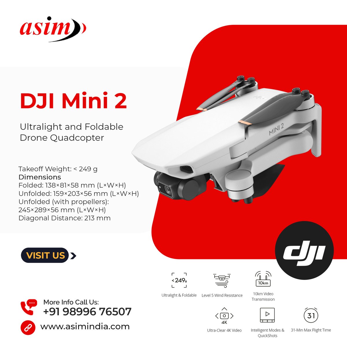 AsimLimited's tweet photo. DJI Mini 2
Ultralight and Foldable Drone Quadcopter
Buy now @ https://t.co/wWuG7Ci8Ce
Call: 01145558010, 98996 76507
#dji #djimini2 #drone #djimini #djiphotography #droneworld #droneoftheday #dronephotography #djiglobal #aerialphotography #dronestagram
#djiphantom #droneshots https://t.co/CIAxYkhQDk