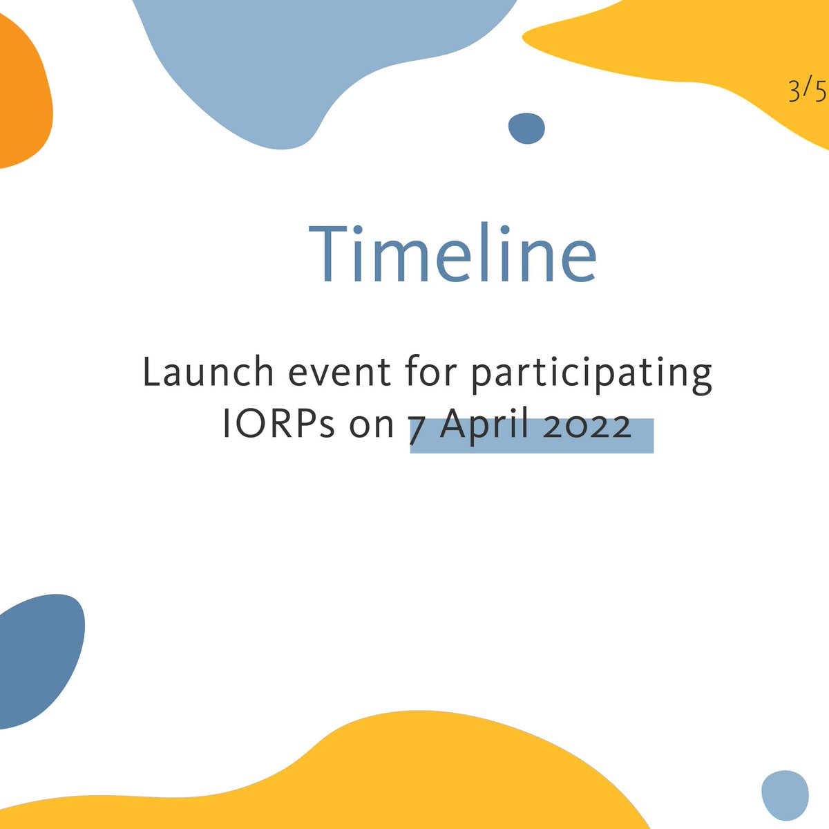 eiopa_europa_eu's tweet photo. 🗓️Timeline of the 2022 #climate #pensions #stresstest
7 April : launch event for participating #IORPs
13 April - 16 May: Q&As
13 June : submission of results
December 2022 : publication of results
Learn more👉https://t.co/JmLJxsqKMV https://t.co/3XmF7CJQEQ