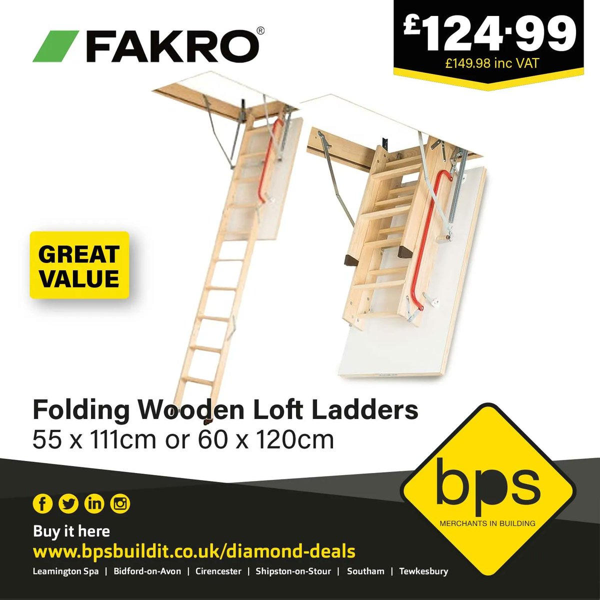 bpsbuildit's tweet image. EXTRA STORAGE... Make your loft space more accessible with these folding loft ladders available online &amp;amp; in-store at BPS. Visit ➡️bpsbuildit.co.uk/diamond-deals.… to order or find a store.

#loftladders #loftspace #bpsbuildit #buildingsupplies #DIY #renovation #flooring #homeimprovement